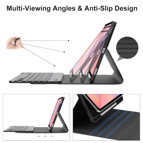 Funda con teclado Samsung Galaxy Tab S10 Lite y S9 FE con bluetooth desmontable 5