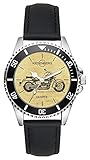 KIESENBERG Montre Homme Cadeau Fan Quartz Analogique bracelet en cuir Montre-Bracelet