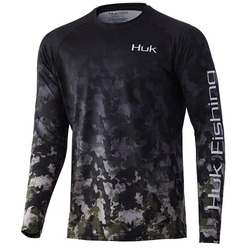 T-Shirt de Pêche À Manches Longues HUK Pattern Pursuit pour Homme