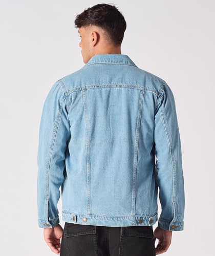 Jean Jacket For Men - Classic Trucker Style Regular Fit Casual Outerwear Button Down Cowboy Cut - Men's Denim Jacket3