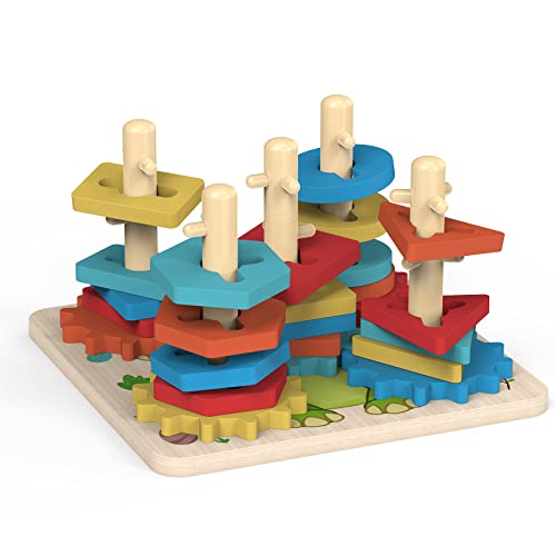 Achiyway Montessori Lernspielzeug Steckspiel ab 1 Jahr Cover