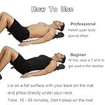 XiaoMaGe Acupressure Mat and Pillow Set with Bag - Large Size 28.7 X 16.5 inch Acupuncture Mat for Neck & Back Pain, Muscle Relaxation Stress Relief, Sciatica Pain Relief Pillow (Black) - Image 3