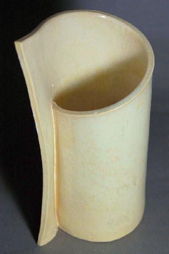 Amazon たたら一重巻き花入れ 花瓶 白 オリジナル陶器 荒川 明の陶芸ギャラリー カップ ソーサー