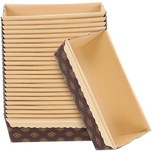 FELTECHELECTR 25 Stück Rechteckige Papier Backformen