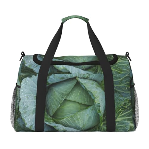 Bright Cabbage Print Everyday Use Travel Duffle Bag Large Capacity Travel Bag Stylish Functional Bag