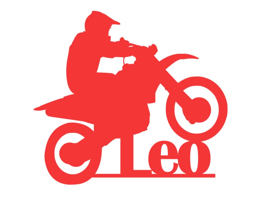 Personalised Motorbike Card Cake Topper, Birthday, Celebration, Decoration, Bike