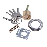 jantes classe c amg Cylindre de serrure de porte avec clé : comprend un anneau de , une plaque de montage, des vis et des clés, un cylindre de jante de remplacement