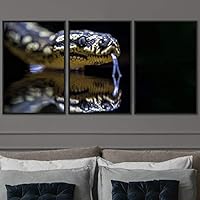 3 Piece Framed Canvas Wall Art Snakes Canvas Prints Home Artwork Decoration for Living Room,Bedroom - 16