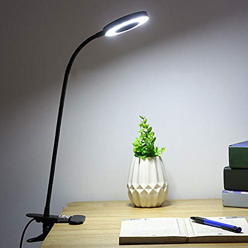 Luce ad anello da scrivania per la cura degli occhi LED per trucco e tatuaggio Luce da lettura a clip per studiare e lavorare perfetta per nail art e extension per ciglia