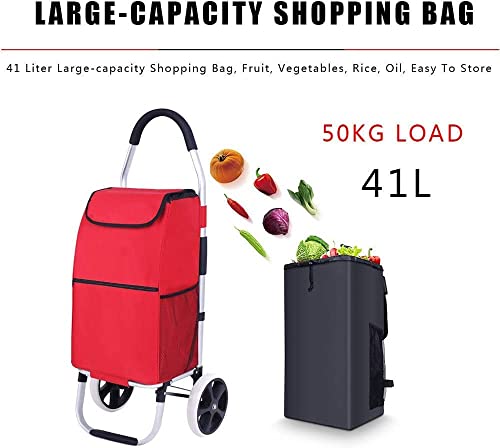 Einkaufstrolley Klappbar Einkaufswagen-Handwagen, faltbarer, tragbarer Transportwagen – 40 kg Ladekapazität… – Bild 6