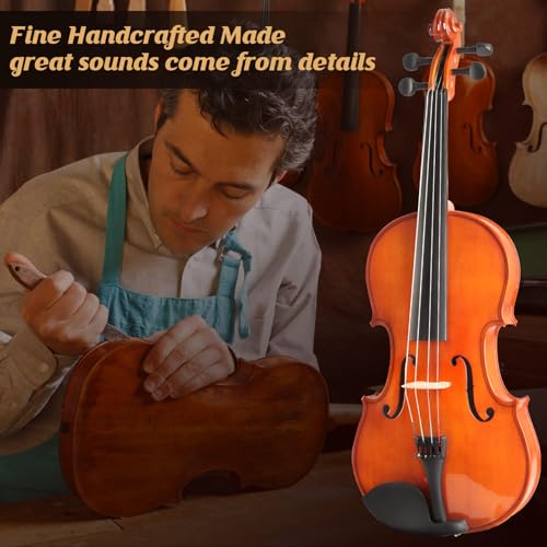 image for Ceciliec 16 Inch MA250 Acoustic Viola, Varnish Solid Wood Viola with C