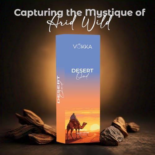 Image of Vokka Pocket Perfume Desert Oud 8ml | Unisex Luxury Long Lasting Arabian Perfume For Men And Women | Arabic Woody Scent Eau De Parfum | EDP Fragrance for Gift | Notes: Spicy Agarwood Ambery