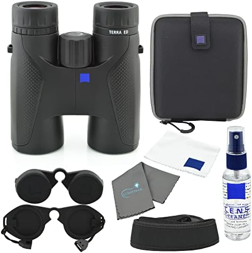 ZEISS Terra ED Binoculars 10x42 Waterproof, and Fast Focusing with Coated Glass for Optimal Clarity in All Weather Conditions for Bird Watching, Hunting, Sightseeing, Grey