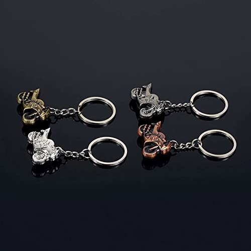 AUGEN Premium Bike 3 Bronze Stainless Steel Keychain Metal For Gifting With Key Ring Anti Rust (Pack Of 1) 3