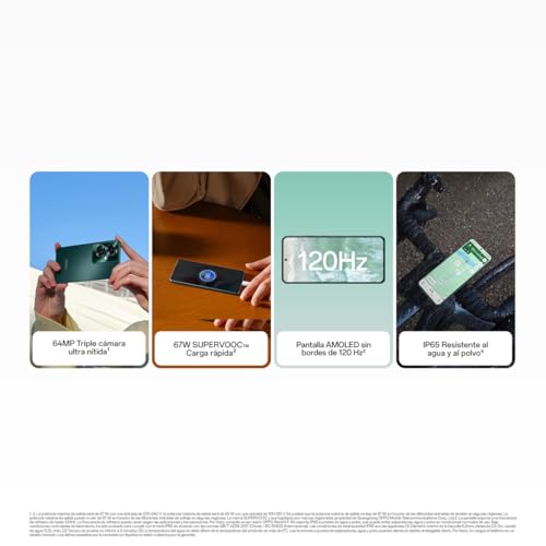 OPPO Reno11 F 5G Smartphone 8/256 GB, AMOLED 4K, 5000 mAh, Mörkgrön