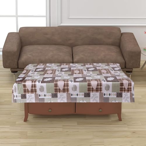 Image of Dakshya Industirs PVC Waterproof Table Cover 36x54 Inch Floral Printed Center Table Cover Washable Plastic Table Sheet Oilproof Dining Table Cover for Coffee Table Living Room Home (Elegant Blossom)