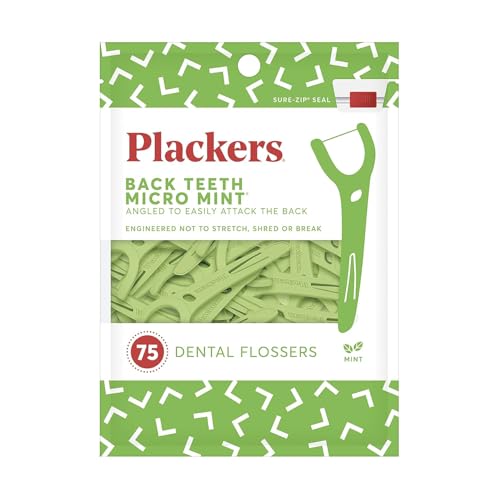 PLACKERS Right Angle Easy Flossing, Mint 75 ea (Pack of 4)