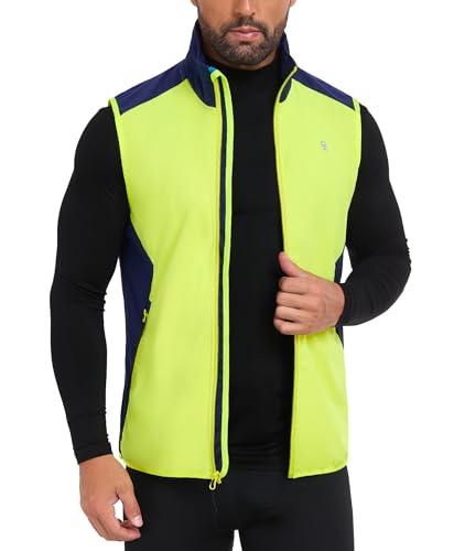 Image of Little Donkey Andy Men's Water-resistant Outerwear Vests, Stretch Windproof Vest for Cycling, Running, Golf