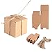 20 Scatole Regalo Per Gioielli In Cartone Marrone - 8,9x8,9x2,5 Cm - Con Imbottitura In Cotone E Coperchio - Portagioelli Fai Da Te