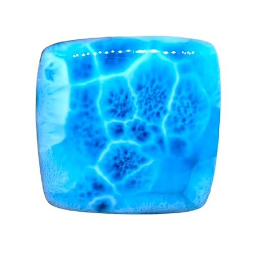Larimar naturel cabochon rectangulaire 32x32mm de grade gemme pour création de bijoux