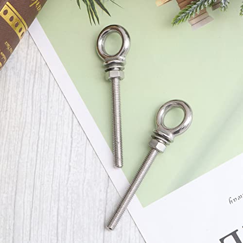 1PCS M10 X 100mm Stainless Steel Lifting Eye Bolts with Nuts and Washers - Image 4