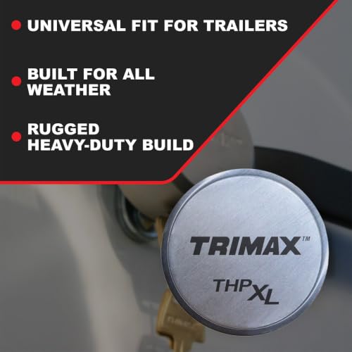 Image of Trimax, (THPXLALSV, Silver, Solid Aluminum Hockey Puck Internal Shackle Lock, Universal Fit
