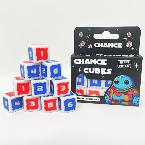 Chance Cubes – Set of 10 Premium Sci-Fi Dice | Inspired by Star Wars | Collectible D6 Tabletop Dice for RPGs, Board Games & Display image 4