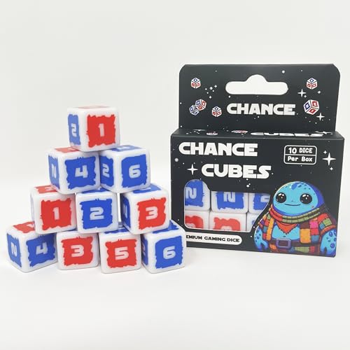 MochiForge Chance Cubes D6 Dice Set of 10 | Sci-Fi Themed Dice for Star Wars, Warhammer 40k, DND, Board Games, Tabletop, Space and Wargaming