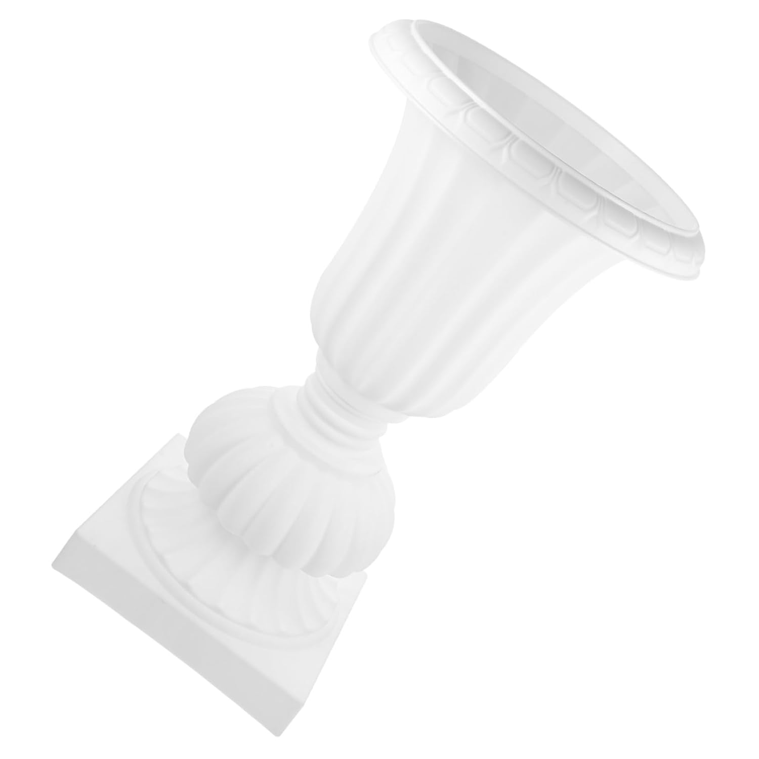 Kisangel Roman Column Plastic Plant Pot Decorative Flowerpot for Garden Balcony Porch Household Plant Container with Classic Vintage Style for Home Office Outdoor Adornment