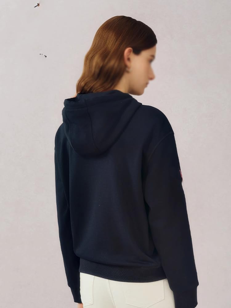 Sudadera Casual de Algodón para Mujer, con Capucha y Estampado