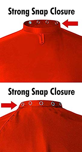 Barber Cape – Water And Stain Resistant Apron With Adjustable Snap Closure For Hairstylists, Hairdressers and Barbers Salon – Easy Clean, Hanging Loop, 50” x 60” - HairDay Care (2 Pack Red)