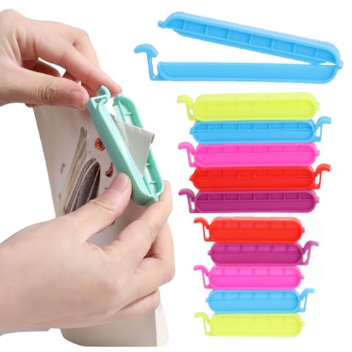 Conjunto Com 10 Clips Prendedor de Saco de Alimento Veda Saco Fecha Pacote Prendedores de Embalagem