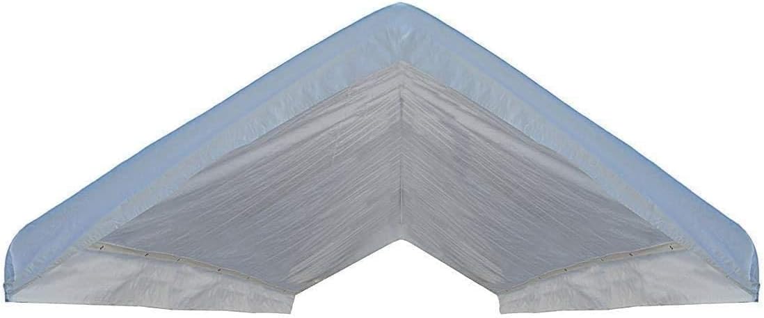 Heavy Duty Waterproof Valance Canopy Cover, White, 12’ x 30’ (for 10' x 30' Frame Footprint)