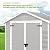 YOFE Outdoor Storage Shed 6x4.4FT, Resin Shed Plastic with Floor for Garden Tool,Waterproof Outdoor Resin Storage,Lockable Doors for Patio,Yard,Lawn (LightGray 6x4)