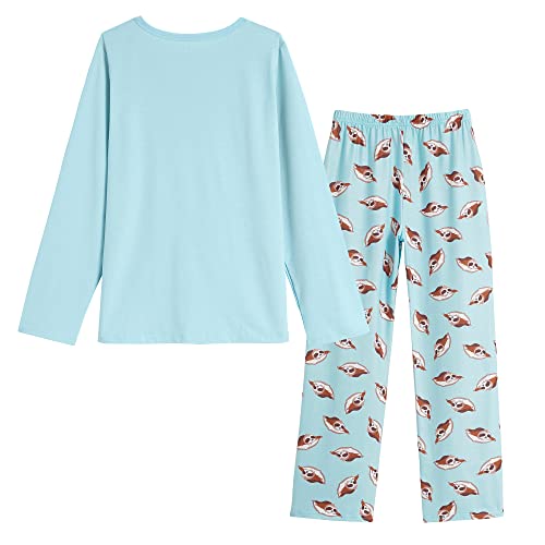 Big Girls Winter Long Sleeve Pajama Sets Cute Cat Patterns Sleepwear Cartoon Pjs2