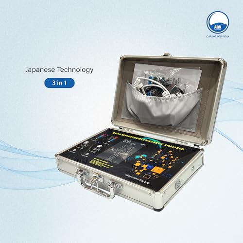 Image of ARG HEALTH CARE Quantum Body Analyzer Therapy Machine for Full Body Checkup Japanese Technology Comes with Rod, Slipper, Ball or Patches 4 Modes Tens Therapy Generate 45 Reports (Men, Women, Children) Work in Windows 10 (3 in 1 - Body Analyzer)