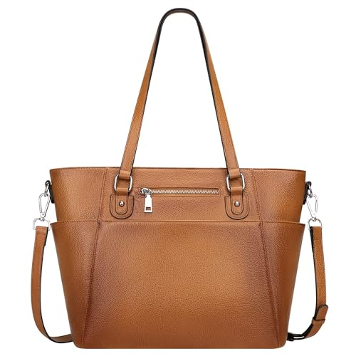 Over Earth Genuine Leather Women Handbags Ladies Tote Shoulder Bag with Multi Pockets