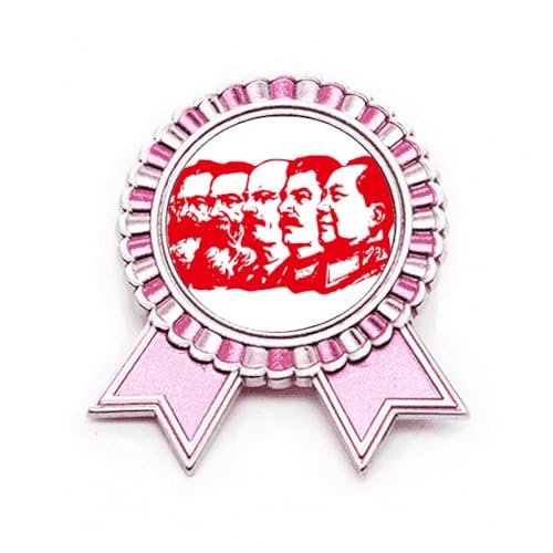 Broche Mao marxisme rouge insigne métal vintage Chine pour veste
