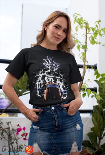 Camisetas La Colmena.Camiseta Manga Corta 4030 - Ultra Instinct Splatter (albertocubatas) (M, Negro)