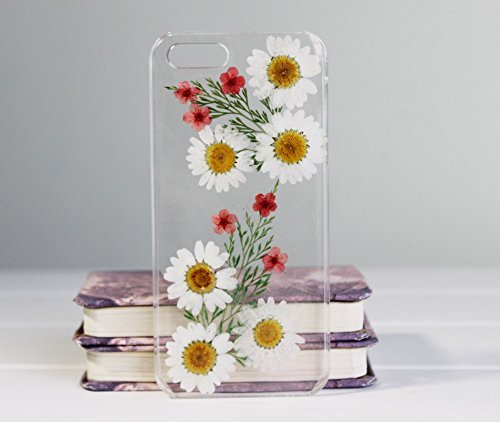 White Chrysanthemum Pressed Flowers Case for Iphone 6