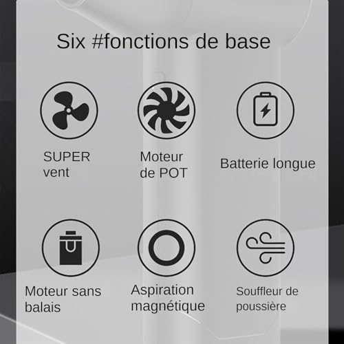 Souffleur d'air voiture maison ordinateur pc rechargeable