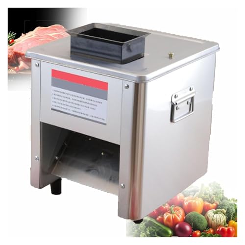 Pink Beryl Máquina de corte de carne, Máquina de corte de carne de Cubo de cinta automática, hoja de la máquina de corte de carne de Cubo de cinta resistente para el Restaurante,15 mm