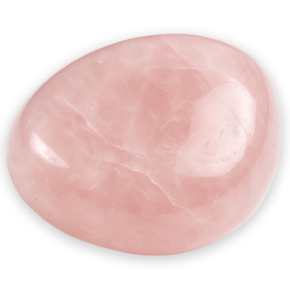 Pierre Quartz Rose Naturelle Roulée 2 à 3 cm, Lithothérapie Amour et Douceur, Guide Quartz Rose Inclus, Chakra du Coeur, Collection Minéraux Bien-Être - 1 Unité