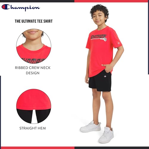 Image of Champion Boys 2 Piece Short Sleeve Shirt and Mesh Shorts Sets