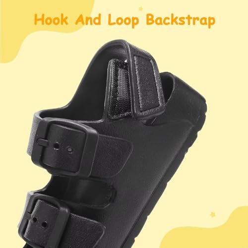 Image of Toddler Girls Boys Sandals Adjustable Buckle EVA Slipper Sandals With Hook Loop Back Strap
