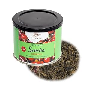 TÃ© verde sencha con cerezas salvajes – TÃ© japonÃ©s con cerezas – InfusiÃ³n antioxidante – TÃ© verde japonÃ©s con cerezas salvajes – TÃ© en hojas a granel Lata 100 g.
