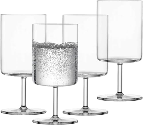SCHOTT ZWIESEL Wasserglas Modo (4er-Set), vielseitig einsetzbare Gläser mit modernem Design, spülmaschinenfeste Tritan-Kristallgläser, Made in Germany (Art.-Nr. 119902)