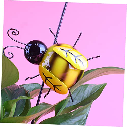 Lifkome 3Pcs Iron Bee Ornaments Rustic Outdoor Decor Ladybug Decorations Fence Decorations Outdoor Garden Sculpture Outdoor Art Hanging Statue Decorative Pendant Wall Decoration Bee Decor #TOP5