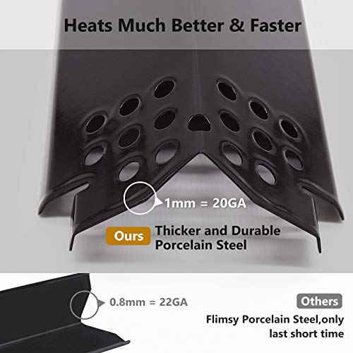 Criditpid Replacement Parts For Nexgrill 5 Burner 720-0888, 720-0888N, 720-0830H, Members Mark 720-0882D Grill, 5-Pack Heat Plates Flame Tamers Parts For Nexgrill Replacement Parts 720-0888N #TOP6