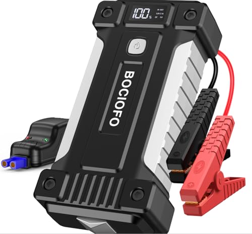 Batería de Arranque para Coche 2000 A, 12 V, Carga rápida USB 3.0